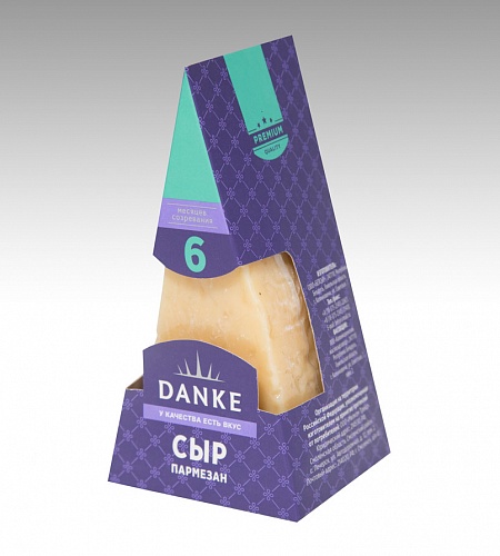 Сыр «Пармезан» с м. д. жира в сухом веществе 40% 6 месяцев созревания, сегмент